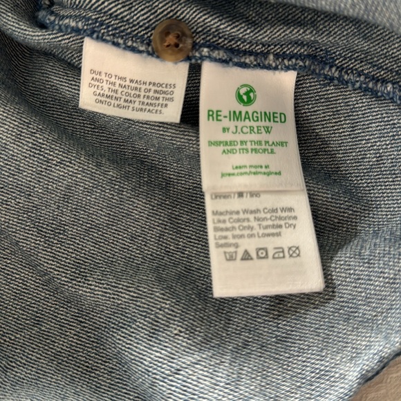 J Crew denim shirt, square neck -size small - Picture 4 of 5